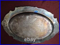 Reed and Barton King Francis Silverplate Oval Tray 19X13 Model 1676