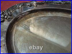 Reed and Barton King Francis Silverplate Oval Tray 19X13 Model 1676