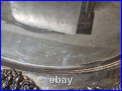 Reed and Barton King Francis Silverplate Oval Tray 19X13 Model 1676