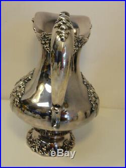 Reed and Barton King Francis Water Pitcher 1658 Marked Silver Plate ZE2-1