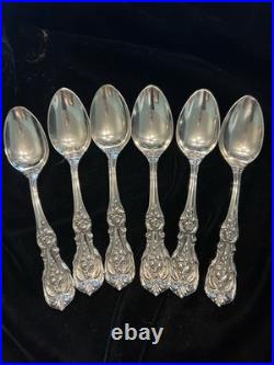 Reed and Barton Sterling Silver Flatware Set Francis I Teaspoon, 5 7/8, Qty 6