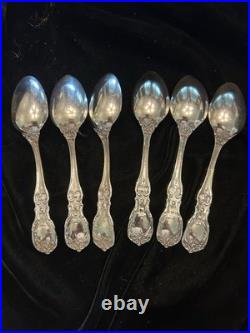 Reed and Barton Sterling Silver Flatware Set Francis I Teaspoon, 5 7/8, Qty 6