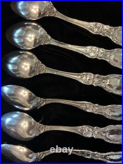 Reed and Barton Sterling Silver Flatware Set Francis I Teaspoon, 5 7/8, Qty 6