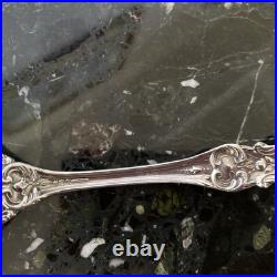 Reed&barton Francis I Old M Hand Pierced8diamond Sterling Silver Cold Meat Fork