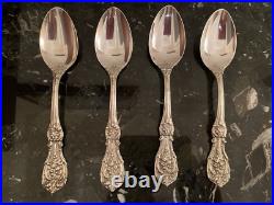Reed&barton Francis I Sterling Silver 4 Dessert/oval Soup Spoon 7 1/4flatware