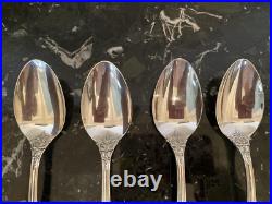 Reed&barton Francis I Sterling Silver 4 Dessert/oval Soup Spoon 7 1/4flatware