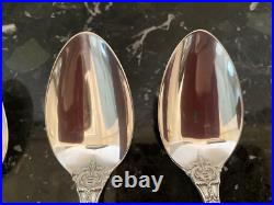 Reed&barton Francis I Sterling Silver 4 Dessert/oval Soup Spoon 7 1/4flatware