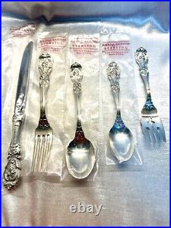 STERLING SILVER Francis I Reed & Barton Flatware 5 PIECE Place Setting New VTG