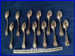 Set Of 12 Reed & Barton Francis I Sterling Demitasse Spoons NO mono Old h/m