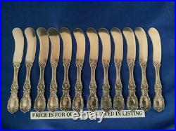 Set Of 12 Reed & Barton Francis I Sterling Flat Butter Knives NO mono Old h/m