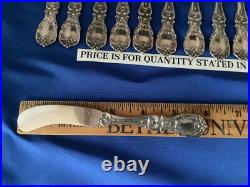 Set Of 12 Reed & Barton Francis I Sterling Flat Butter Knives NO mono Old h/m