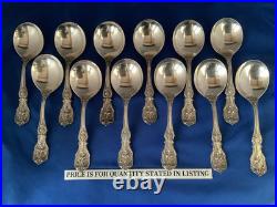 Set Of 12 Reed & Barton Francis I Sterling Round Cream Soup Spoons NOmono Oldh/m