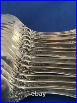Set Of 12 Reed & Barton Francis I Sterling Round Cream Soup Spoons NOmono Oldh/m