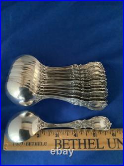 Set Of 12 Reed & Barton Francis I Sterling Round Cream Soup Spoons NOmono Oldh/m