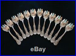 Set Of 12 Reed & Barton Francis I Sterling Silver Ice Cream Fork Original 5 1/8