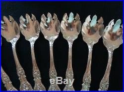 Set Of 12 Reed & Barton Francis I Sterling Silver Ice Cream Fork Original 5 1/8
