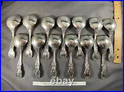 Set Of 2 Reed & Barton Francis I Old Marks Patent Dt Round Cream Soup Spoon MONO