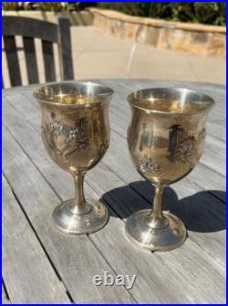 Set Of 2 Reed & Barton Sterling Silver Goblet Francis 1 X569C 5.5 Troy Ounces