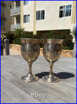 Set Of 2 Reed & Barton Sterling Silver Goblet Francis 1 X569C 5.5 Troy Ounces