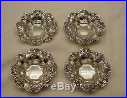 Set Of 4 Sterling Silver Reed & Barton FRANCIS I Nut Dishes No Monogram