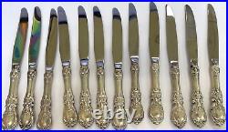 Set of 12 Reed&Barton FRANCIS I Sterling WithStainless Modern Hollow Knife 8 7/8