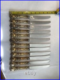 Set of 12 Reed & Barton Francis 1st I Knives 9 1/2 Inches Long