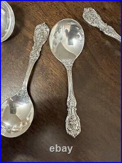Set of 12 Reed & Barton Francis I Sterling Silver Cream Soup Spoons Ships Fast
