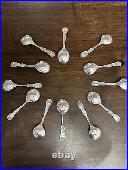 Set of 12 Reed & Barton Francis I Sterling Silver Cream Soup Spoons Ships Fast