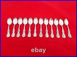 Set of 12 Reed & Barton Sterling Silver Francis I Demitasse Spoons MY-39
