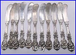 Set of 12 Reed & Barton Sterling Silver Francis I Individual Butter Knives