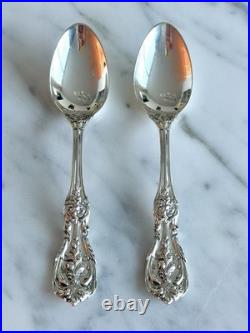 Set of 2 Reed & Barton Francis I Sterling Silver Teaspoons. No Mono