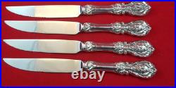 Set of 4 Francis I by Reed & Barton Sterling Serrated Steak Knives Custom Made