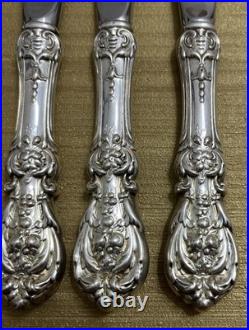 Set of 4 REED & BARTON STERLING SILVERFRANCIS I Knives Mirror Stele 9 3/8