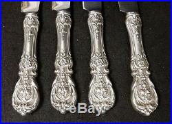 Set of 4 Reed & Barton Francis 1st Sterling Silver Diner Knives Mono 9 5/8