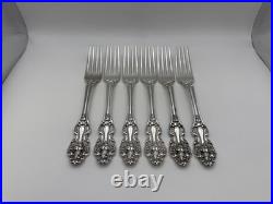 Set of 6 Reed & Barton Silverplate KING FRANCIS Dinner Forks