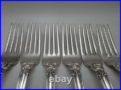 Set of 6 Reed & Barton Silverplate KING FRANCIS Dinner Forks