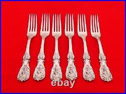 Set of 6 Reed & Barton Sterling Old Mark Francis I Heavy Dinner Forks B-12