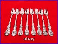 Set of 8 Reed & Barton Sterling Silver Francis I Seafood Forks NN-1