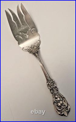 Solid Reed & Barton Francis I Sterling Silver Cold Meat Serving Fork Old Mark