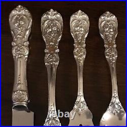 Sterling 4-pc Place Setting REED & BARTON FRANCIS I, Old Mark, Mono M, 9 Avail