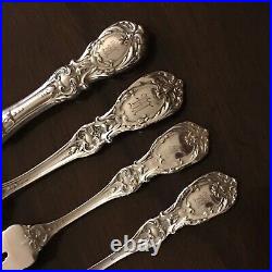 Sterling 4-pc Place Setting REED & BARTON FRANCIS I, Old Mark, Mono M, 9 Avail