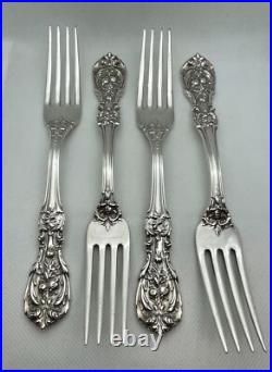 Sterling Reed & Barton Francis 1 1st Dinner Forks H 7 7/8 Set of 4