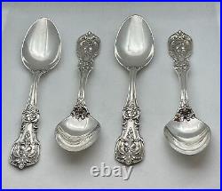 Sterling Reed & Barton Francis 1 1st Teaspoons 6 Set of 4 Heavy Old Mark