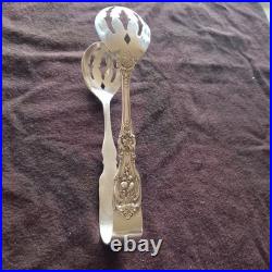 Sterling Silver Ice Serving Tongs 6 7/8 Francis I by Reed and Barton