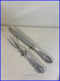Sterling Silver Reed & Barton Francis I Carving 13 5/8 Knife and 11 Fork Set