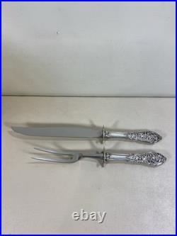 Sterling Silver Reed & Barton Francis I Carving 13 5/8 Knife and 11 Fork Set