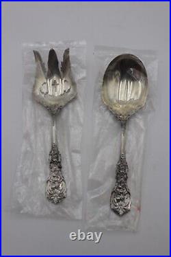 Sterling Silver Solid Salad Set Francis I Reed & Barton Serving Fork Spoon NEW