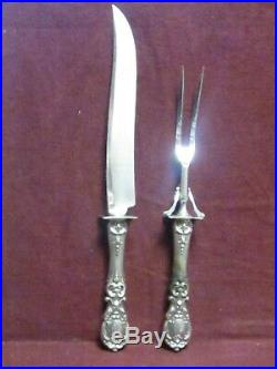 Sterling silver Reed & Barton FRANCIS I 1ST CARVING SET 13 3/4 11 1/4 Mono FWG