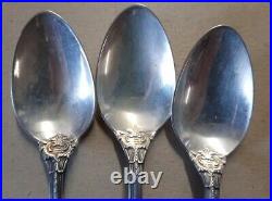 THREE (3) 1907 Reed & Barton Francis I Sterling Teaspoons Coffee Spoons 103.2g