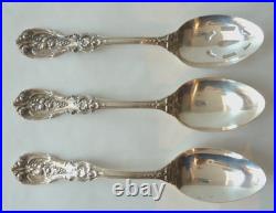 Three Reed & Barton Francis 1st Sterling Serving Spoons, 2 Solid, 1 Pierced